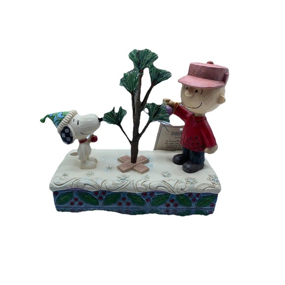 Jim Shore Peanuts Fig SNOOPY & CHARLIE BROWN TREE - A SPECIAL TREE 6015029 - Picture 1 of 7
